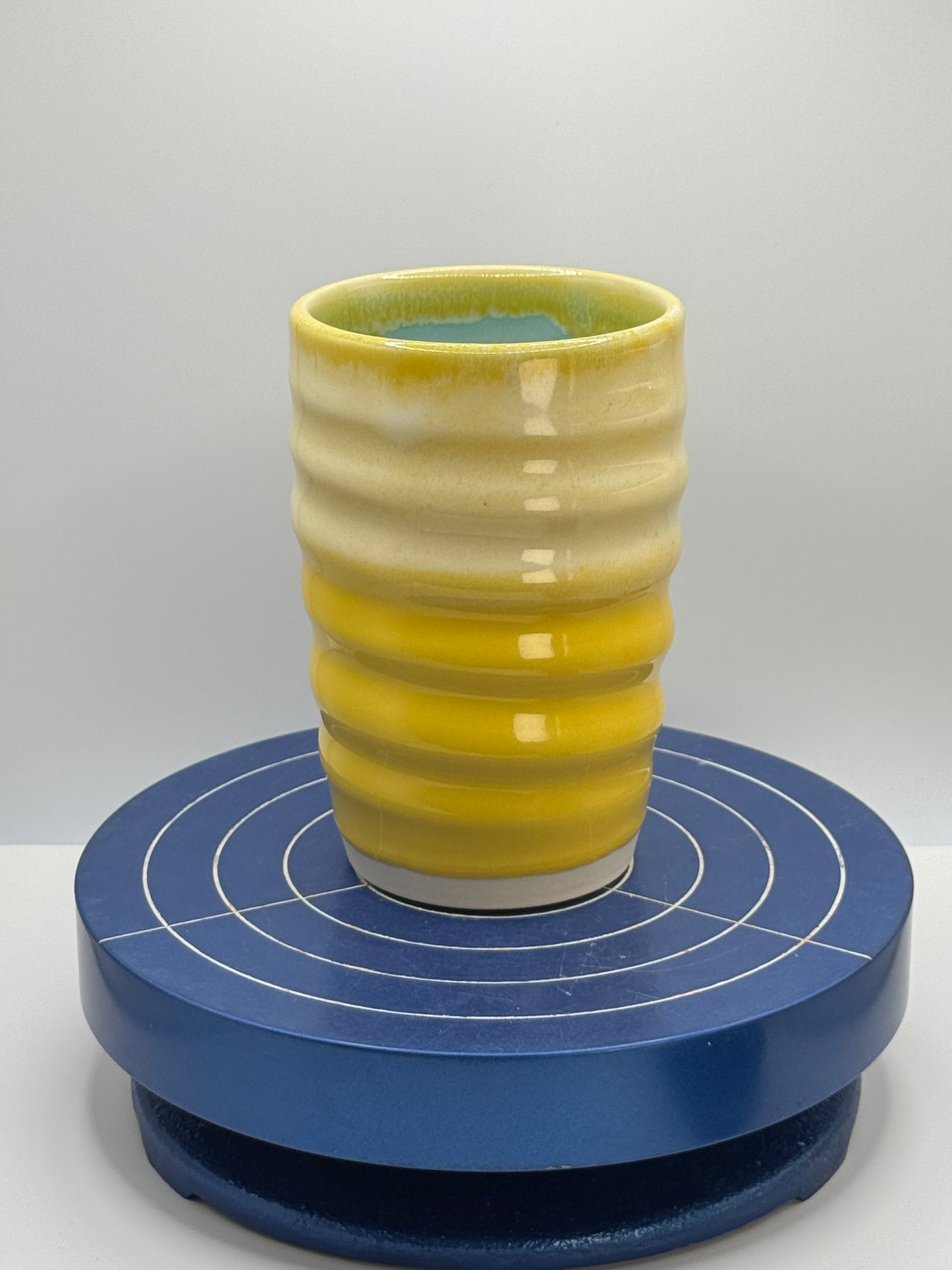 Yellow Stoneware Coffee and Tea Tumbler