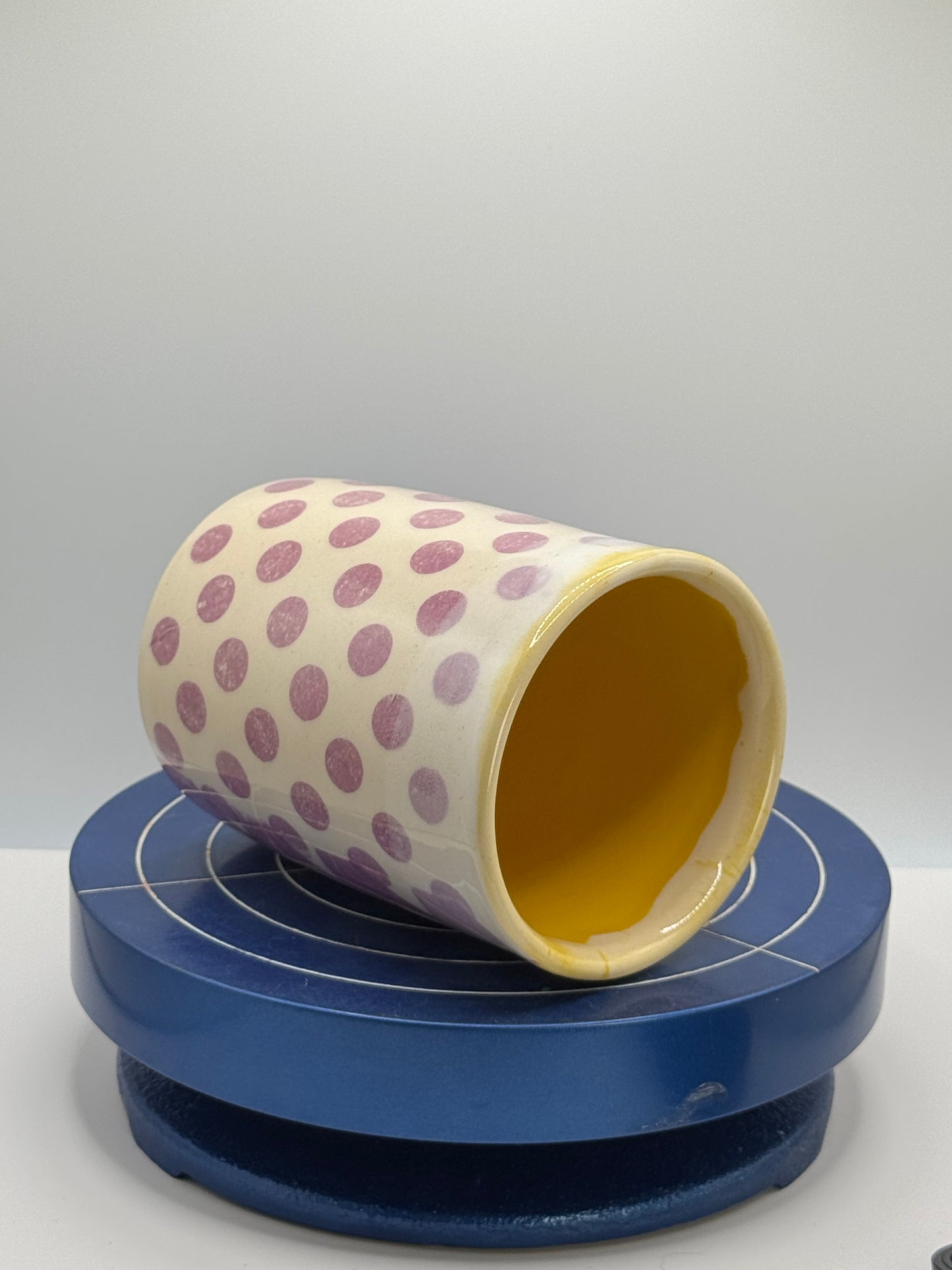 Houndstooth and Dots Stoneware Coffee and Tea Cup