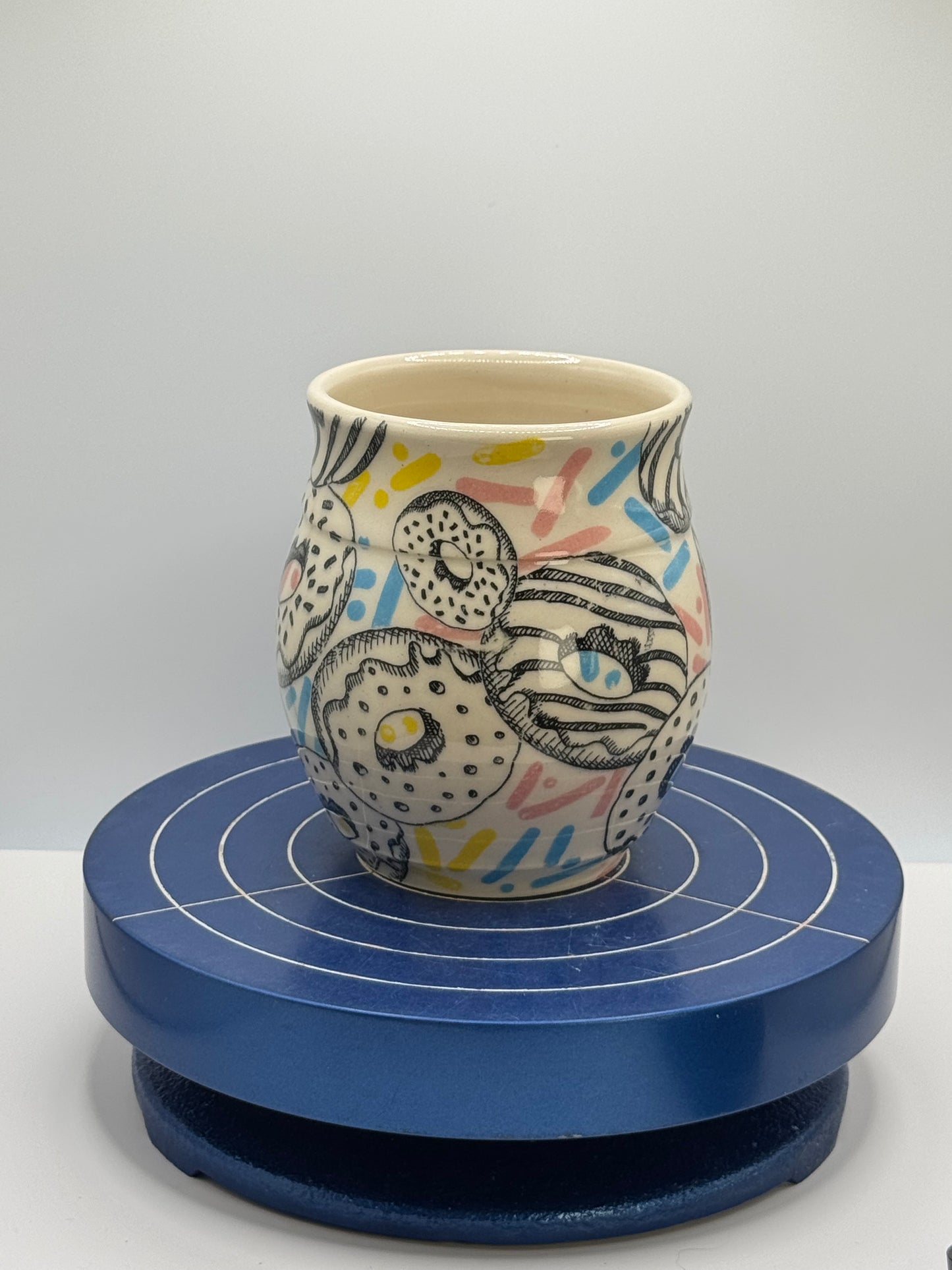 Small Donuts with Sprinkles Stoneware Coffee and Tea Mug