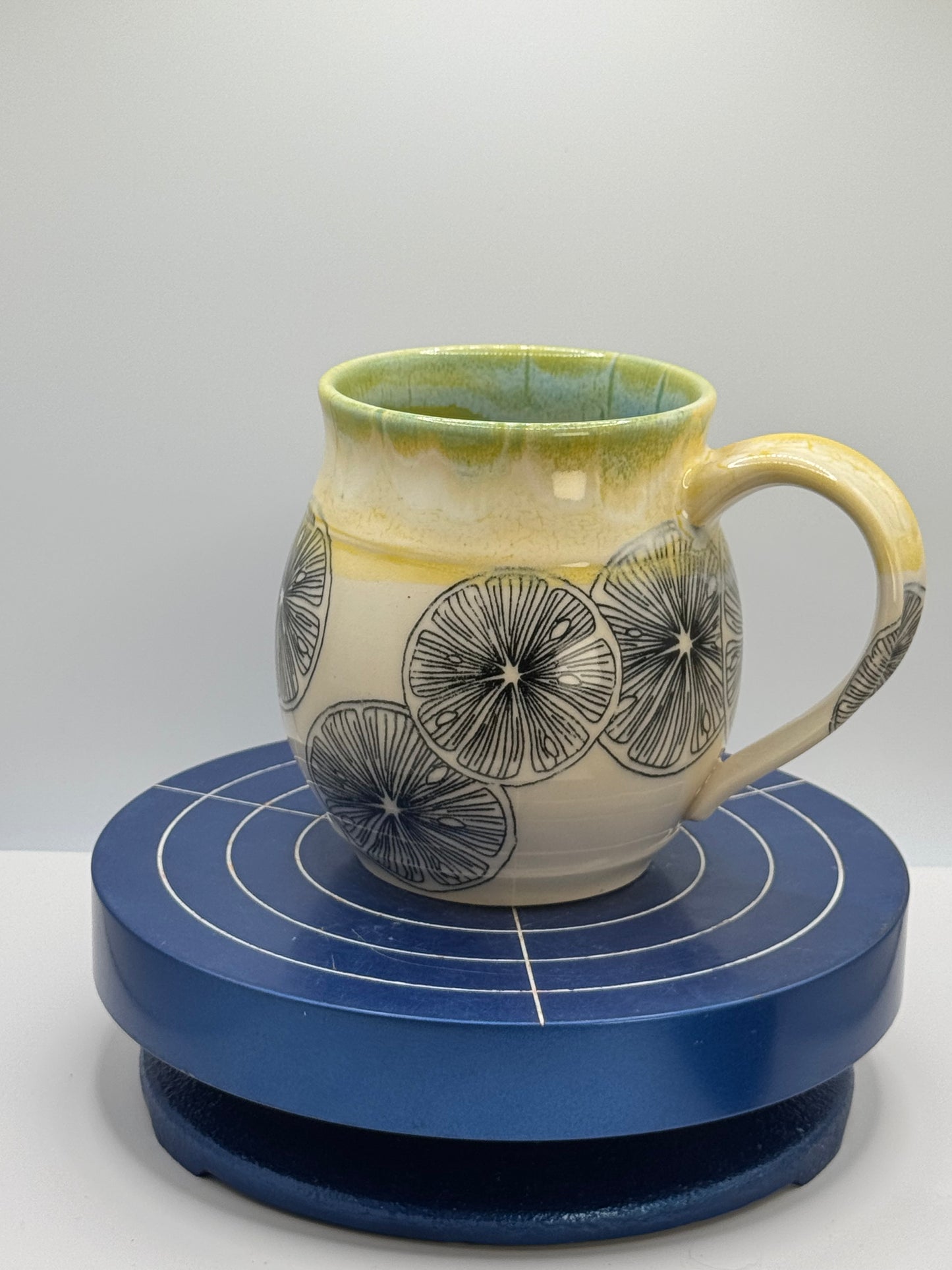 Yellow Citrus Slices Stoneware Coffee and Tea Mug