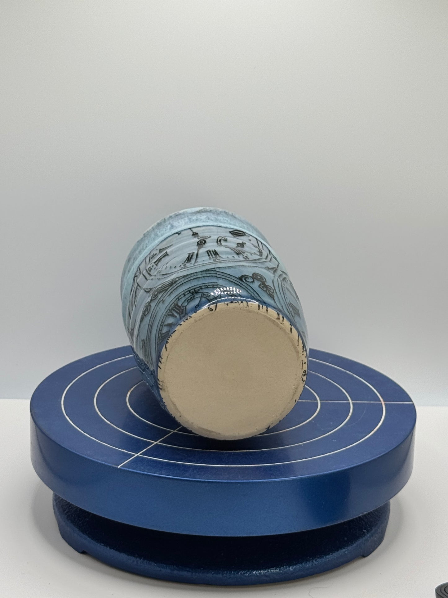 Blue Clocks Stoneware Tumbler