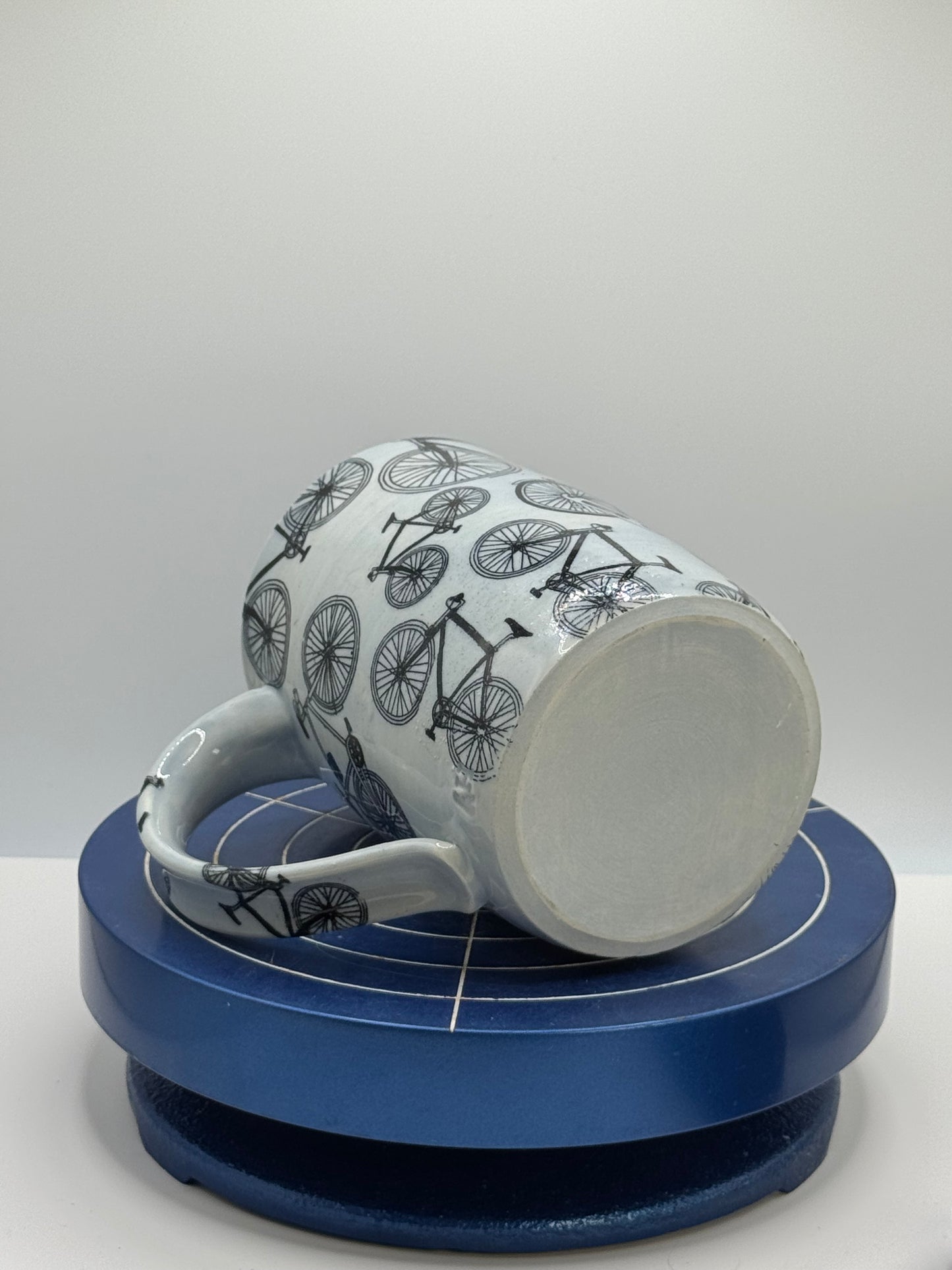 Blue and Black Bicycles Stoneware Coffee and Tea Mug