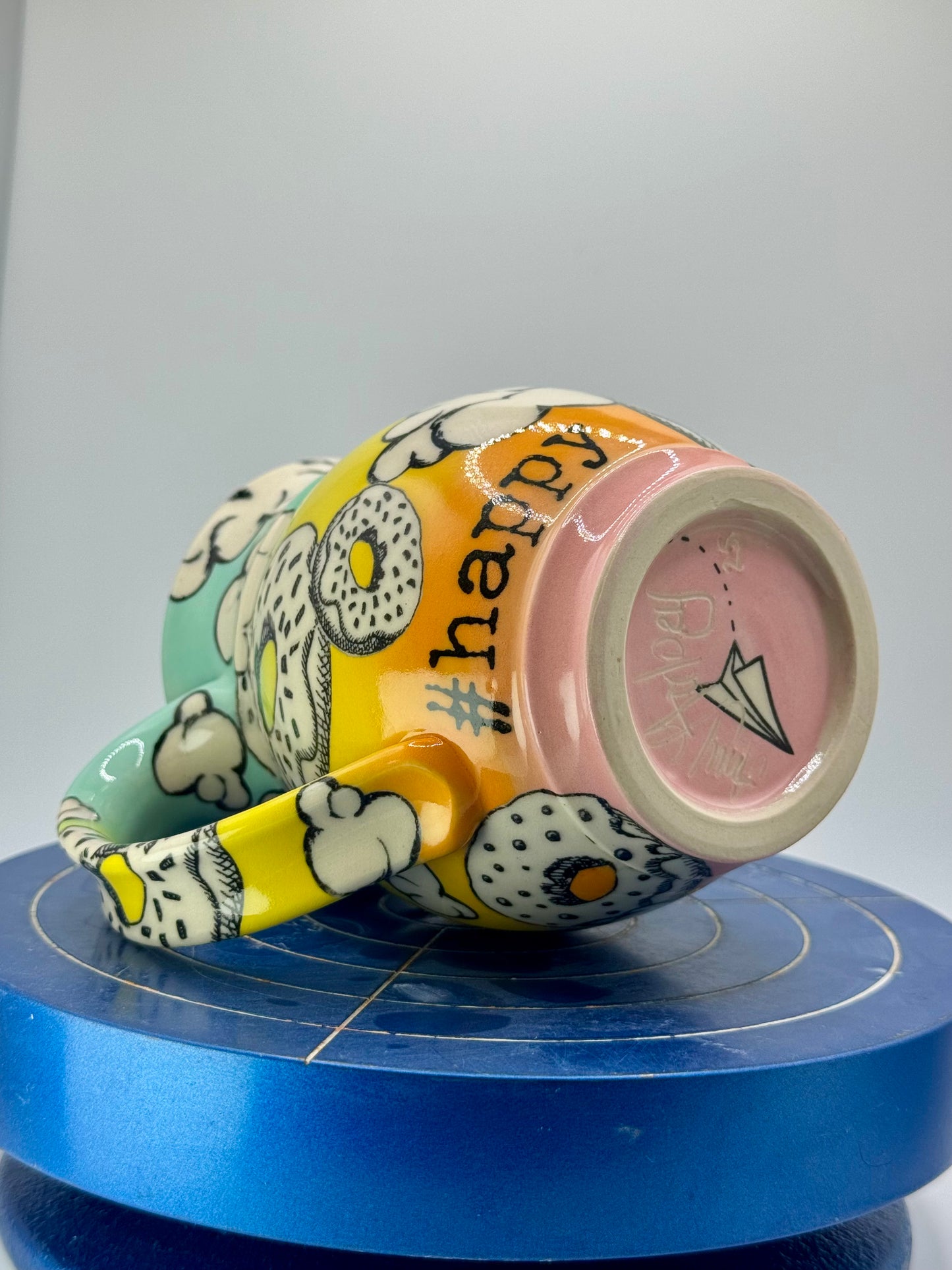 Rainbow Donut + Cloud Stoneware Coffee and Tea Mug