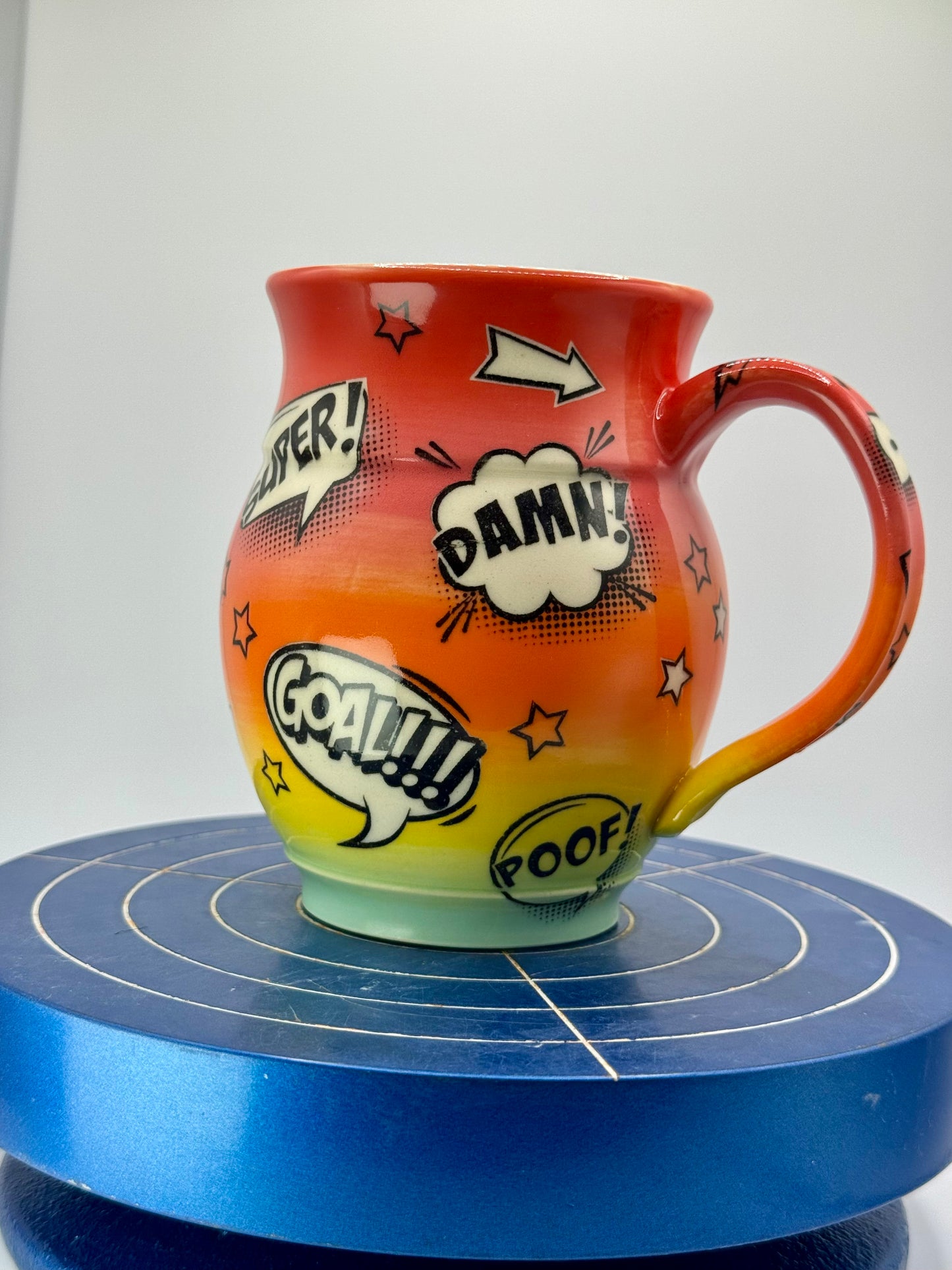 Rainbow Graphic Comic Book Stoneware Coffee and Tea Mug