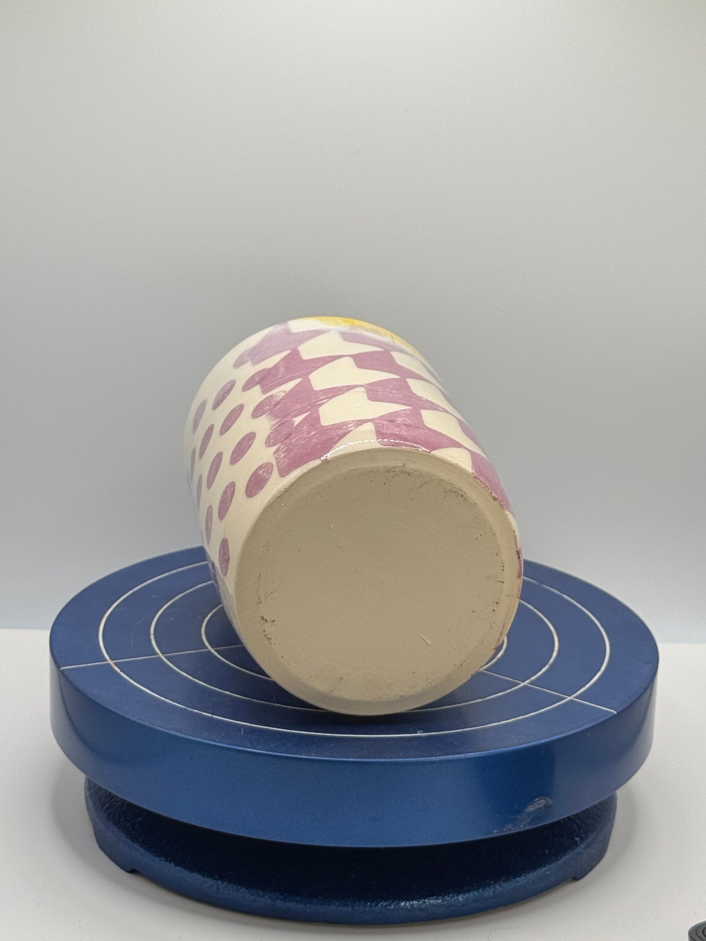Houndstooth and Dots Stoneware Coffee and Tea Cup