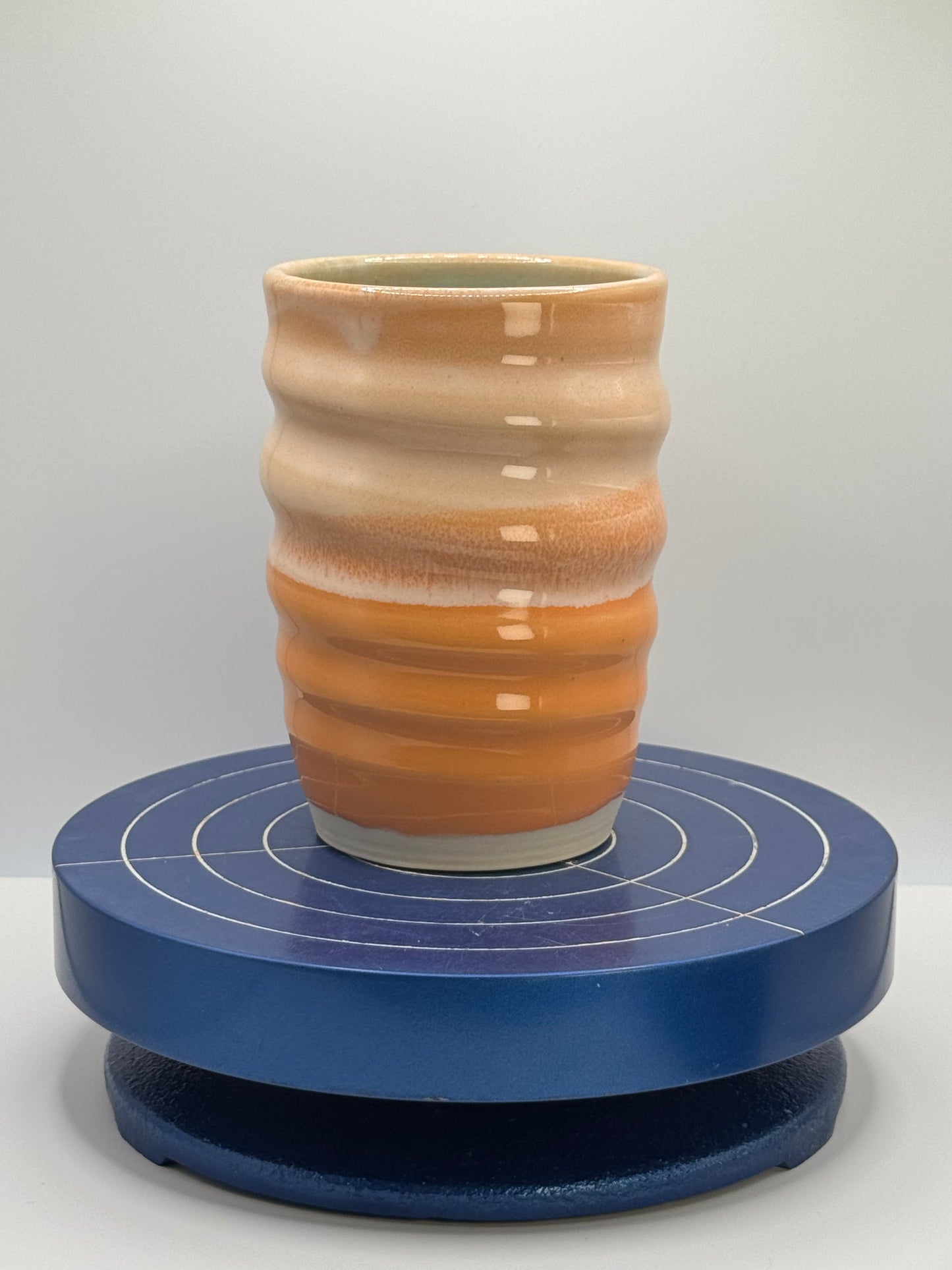 Orange Stoneware Coffee and Tea Tumbler