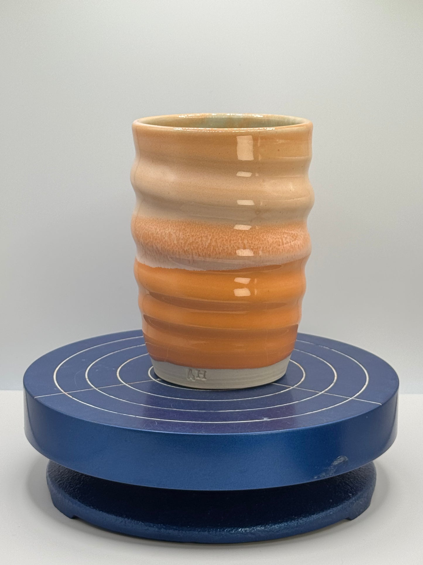 Orange Stoneware Coffee and Tea Tumbler