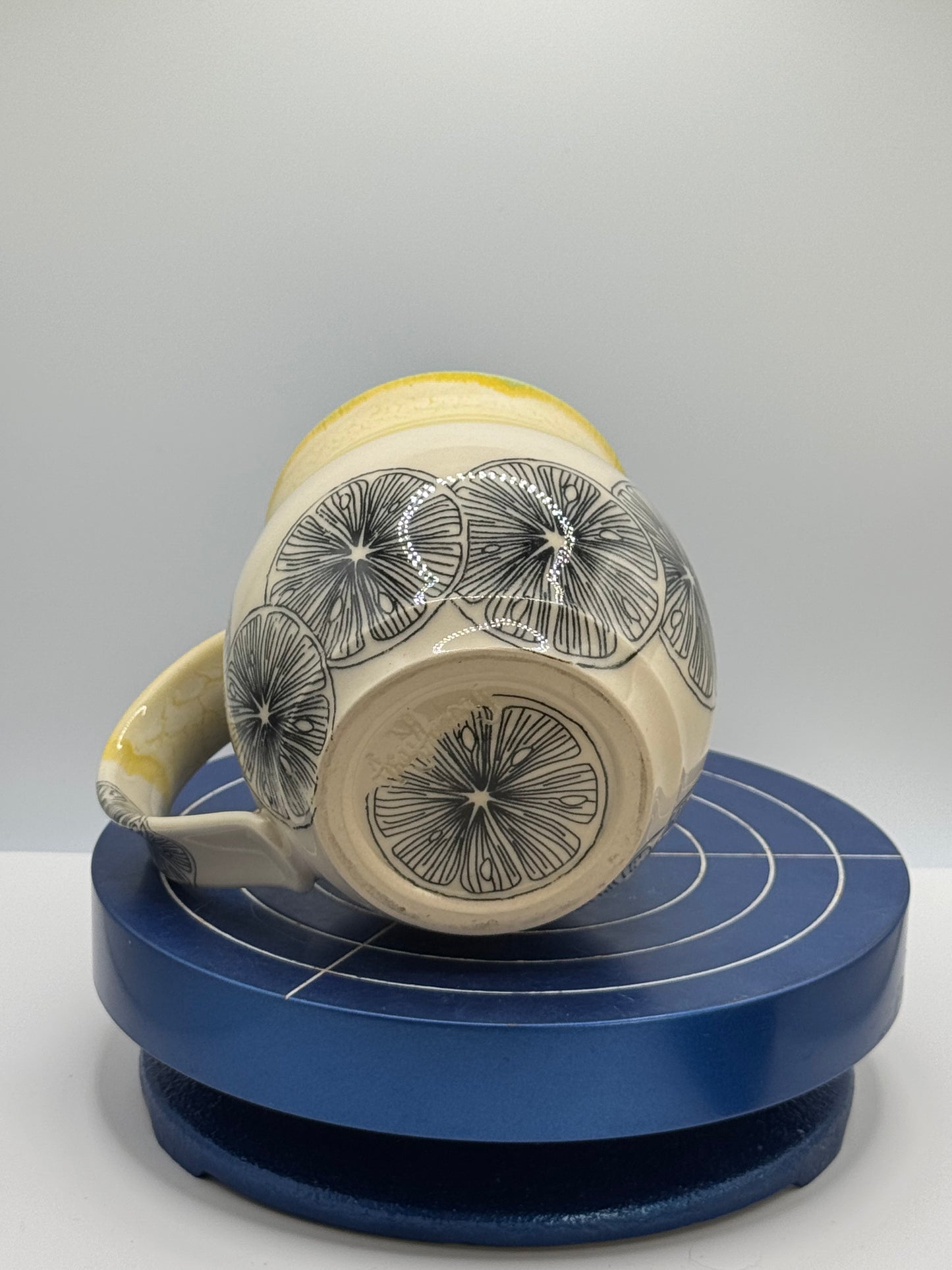 Yellow Citrus Slices Stoneware Coffee and Tea Mug