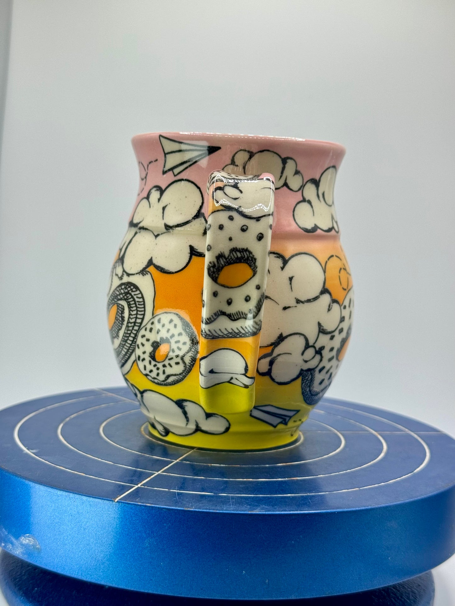 Rainbow Donut + Cloud Stoneware Coffee and Tea Mug