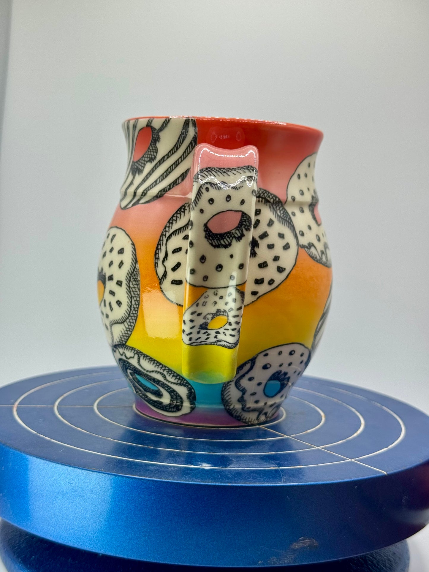 Rainbow Donut Stoneware Coffee and Tea Mug