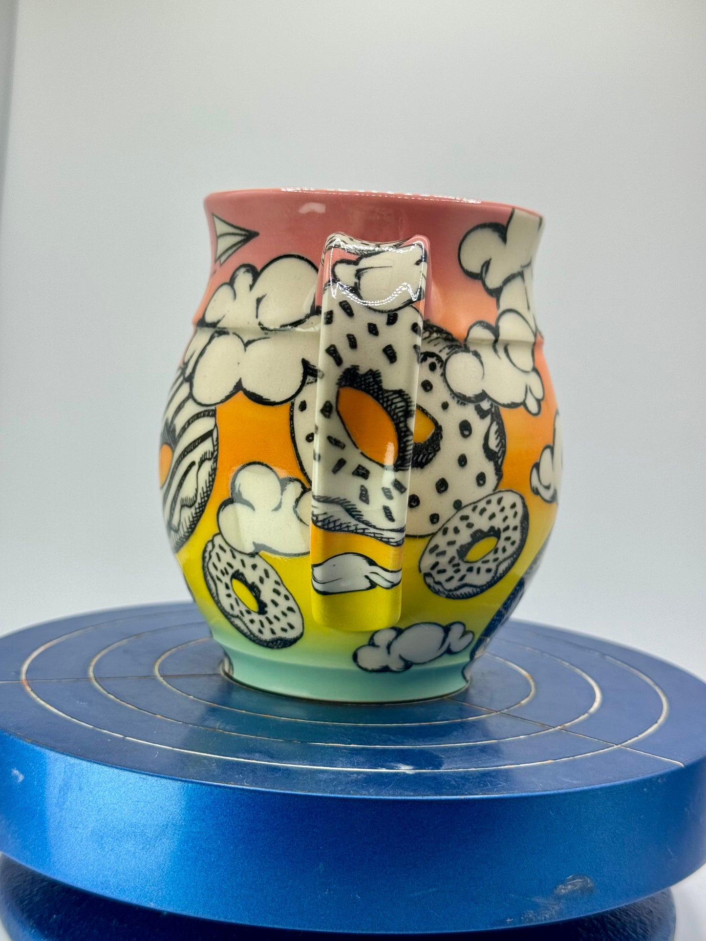 Rainbow Donut + Cloud Stoneware Coffee and Tea Mug