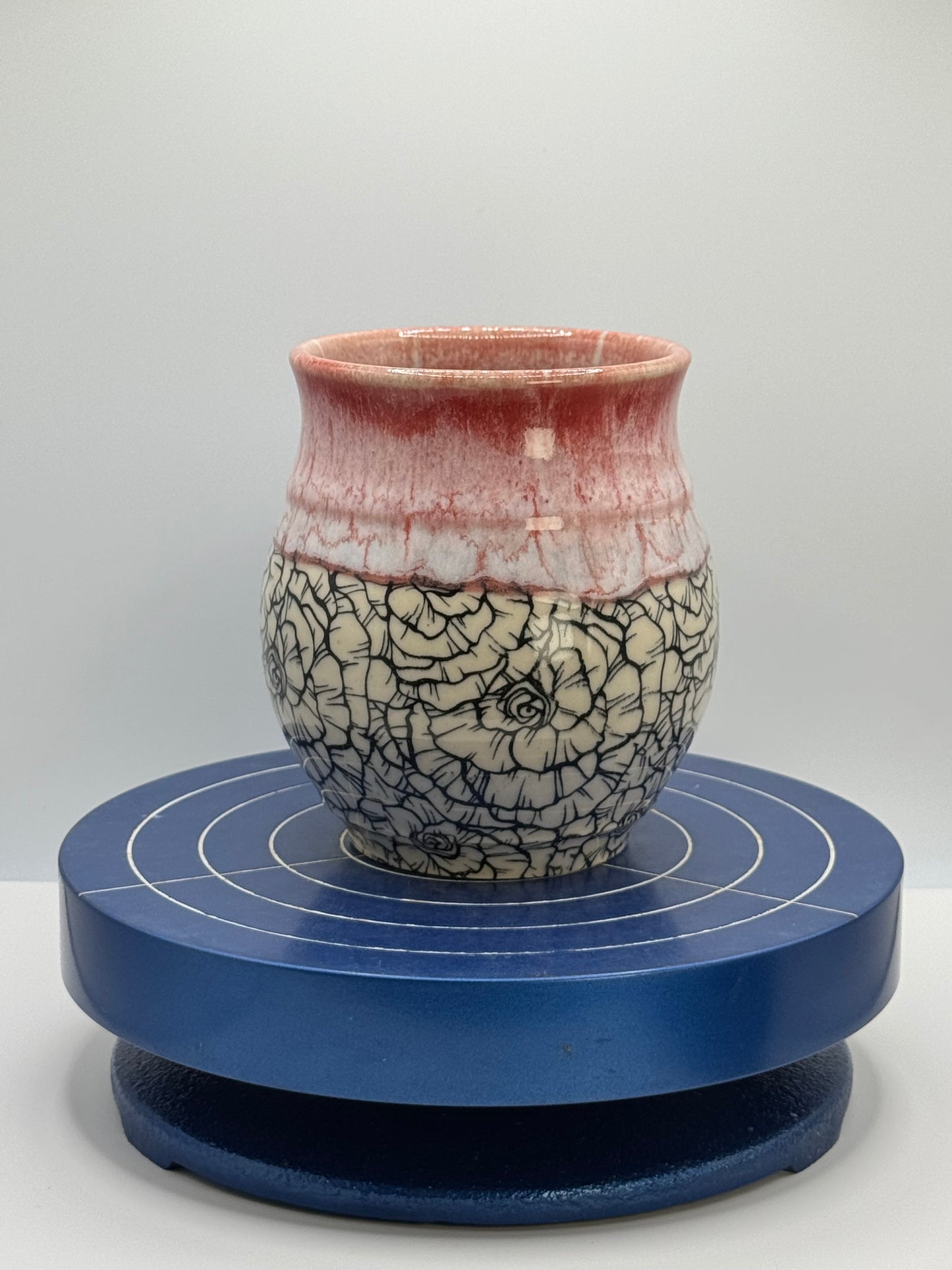 Red Rose Stoneware Coffee and Tea Mug