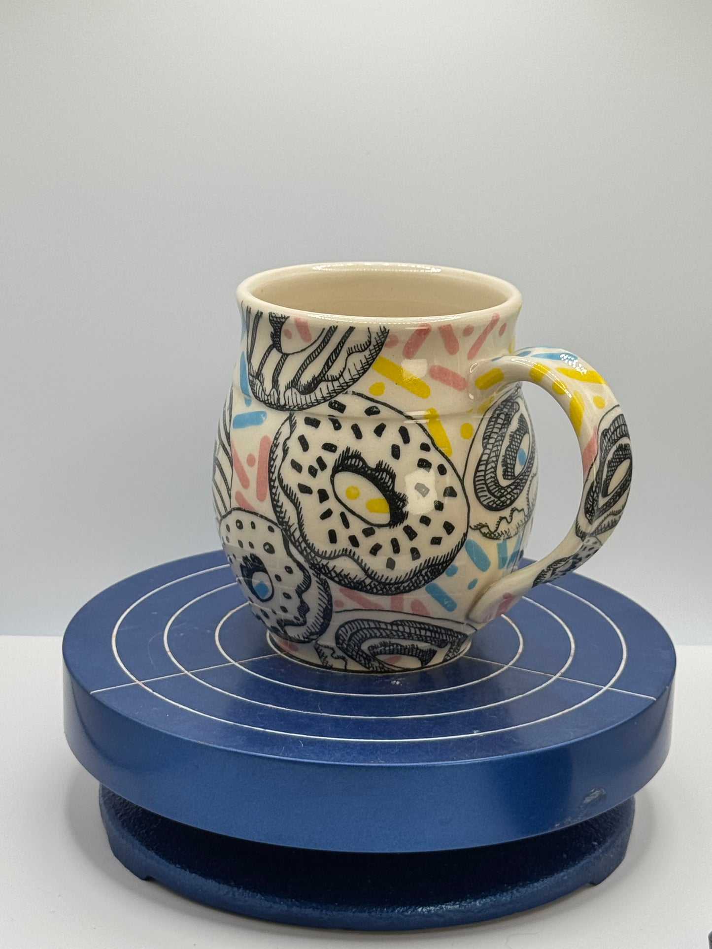 Small Donuts with Sprinkles Stoneware Coffee and Tea Mug