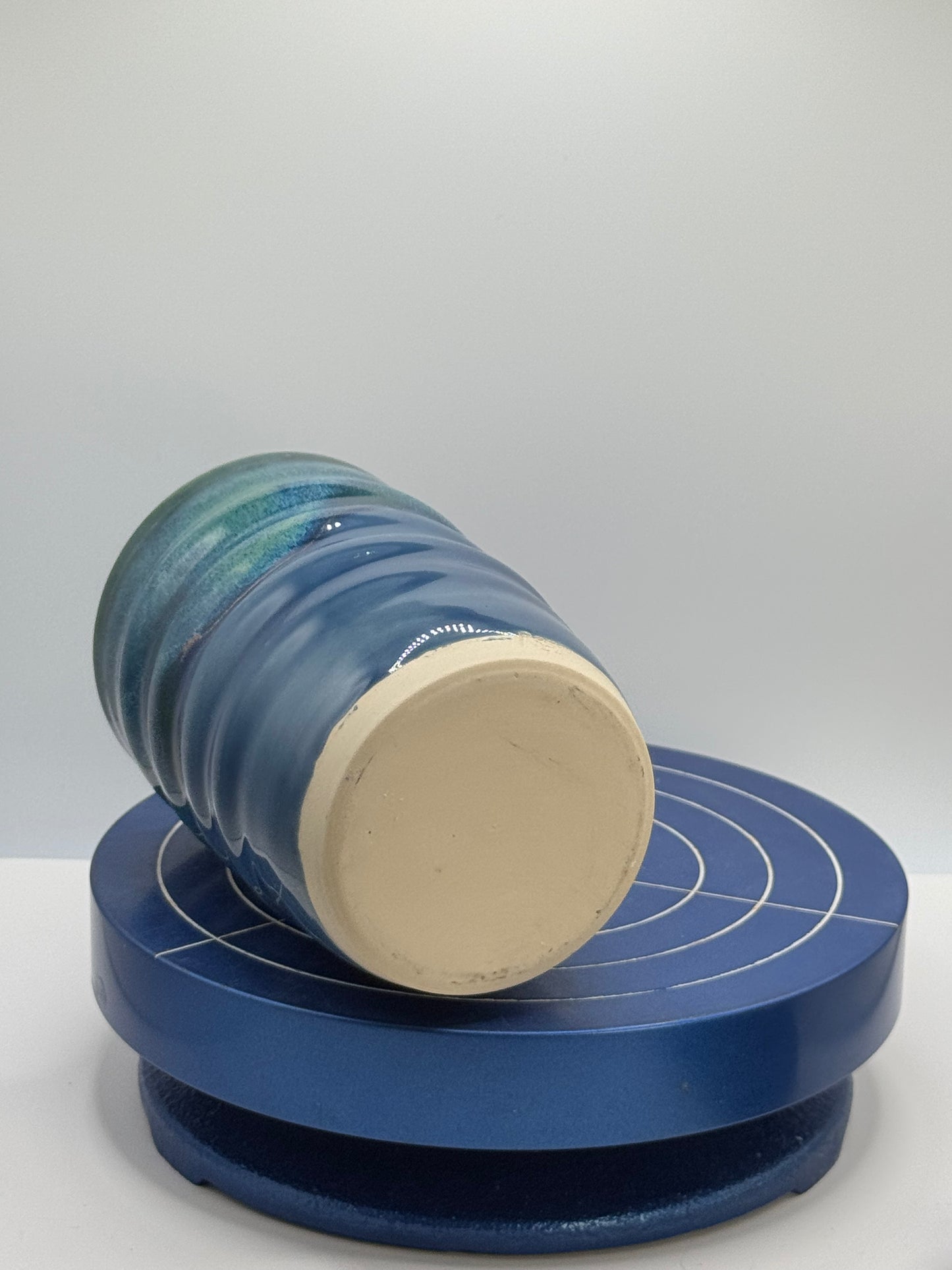 Stormy Blue and Green Stoneware Tumbler