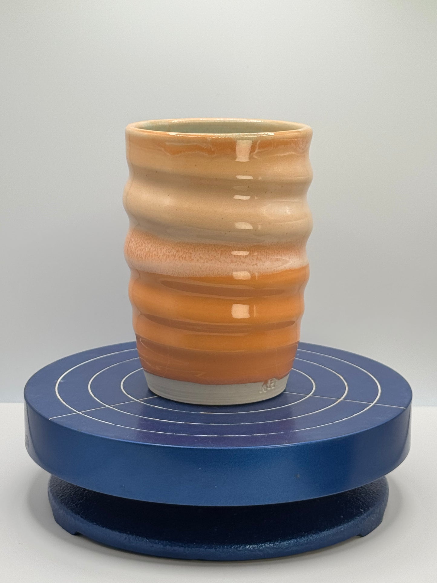 Orange Stoneware Coffee and Tea Tumbler