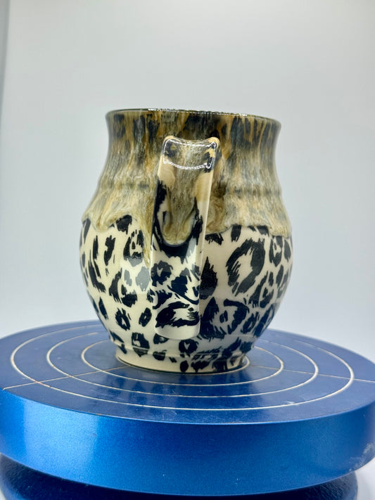 Leopard Print Stoneware Coffee and Tea Mug
