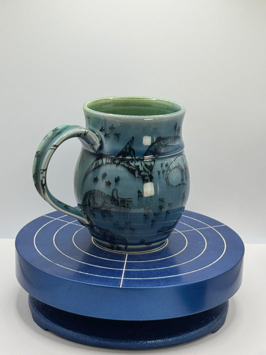 Dinosaurs On The Move Stoneware Coffee and Tea Mug