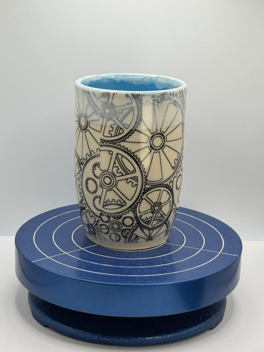 Gear Up Stoneware Coffee and Tea Cup