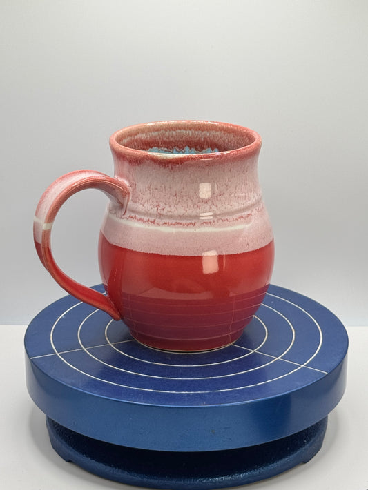 Red Stoneware Coffee and Tea Mug