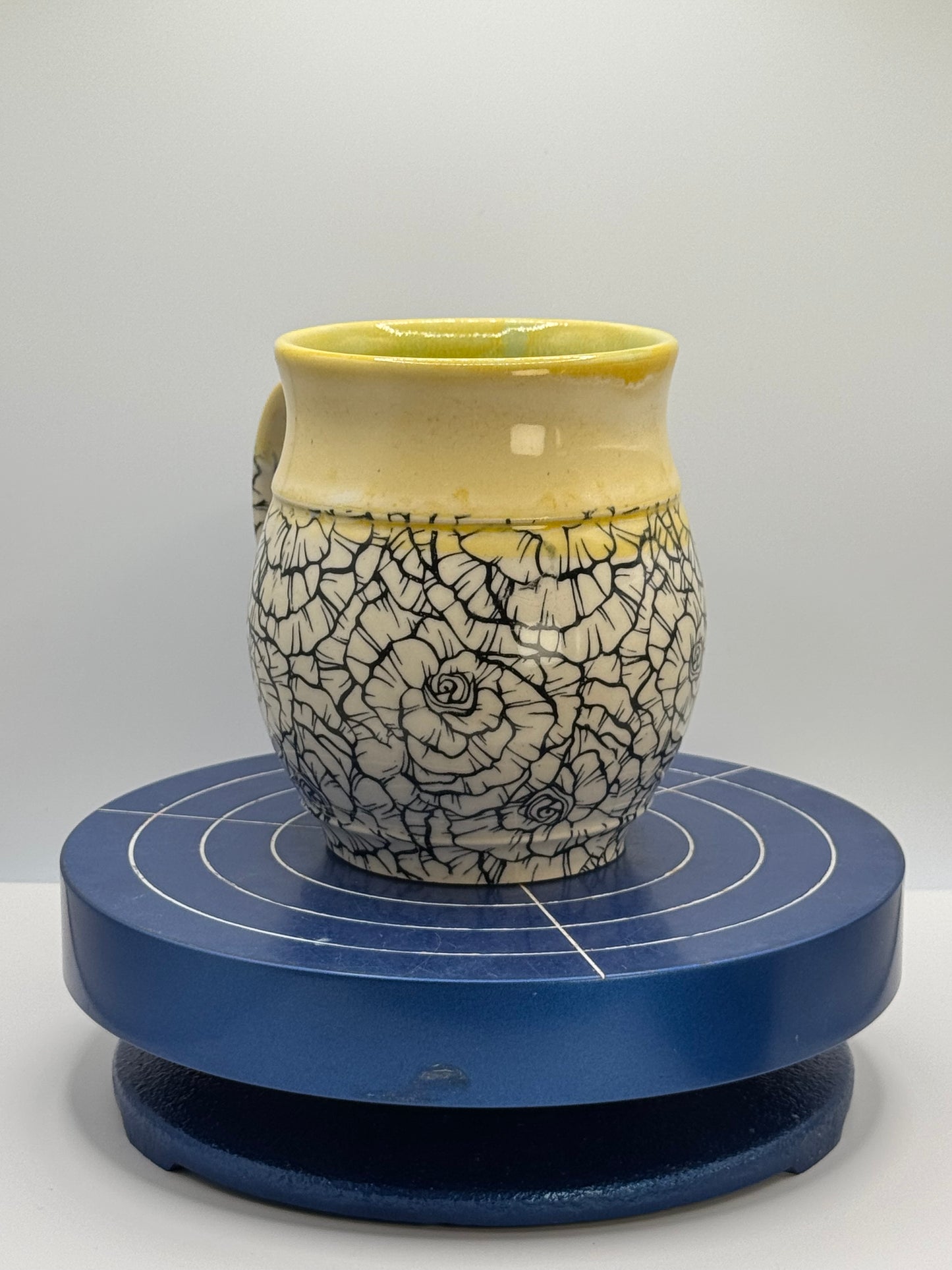 Yellow Rose Stoneware Coffee and Tea Mug