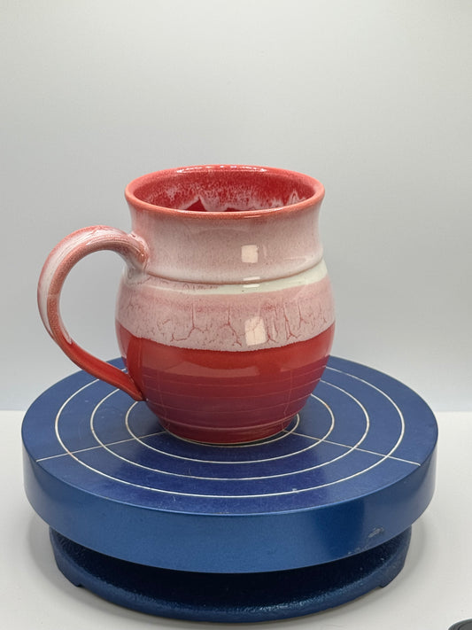 Perfectly Red Stoneware Coffee and Tea Mug