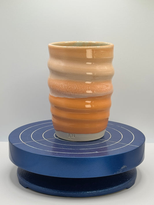 Orange Stoneware Coffee and Tea Tumbler