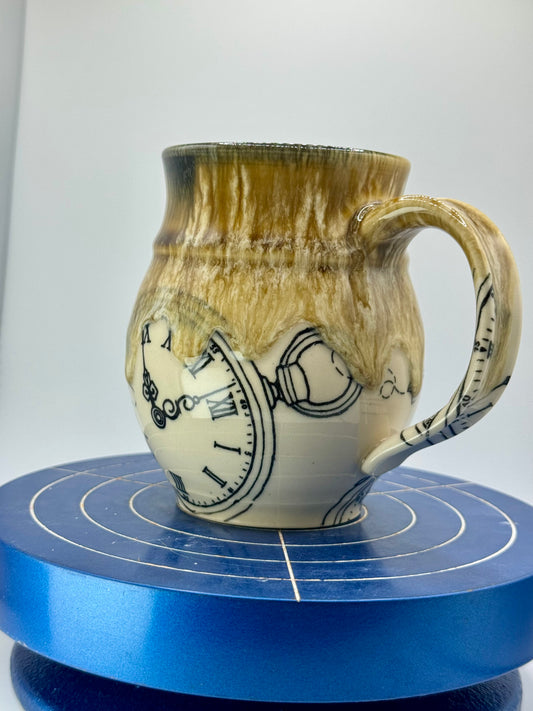Clock Maker Stoneware Coffee and Tea Mug
