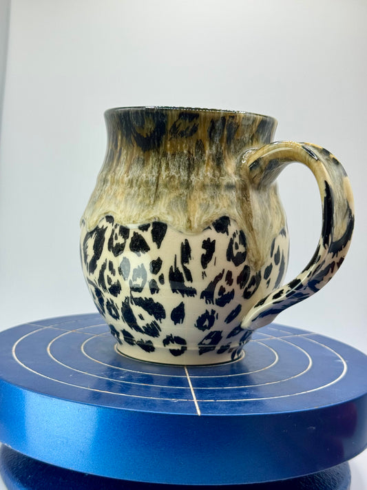 Leopard Print Stoneware Coffee and Tea Mug
