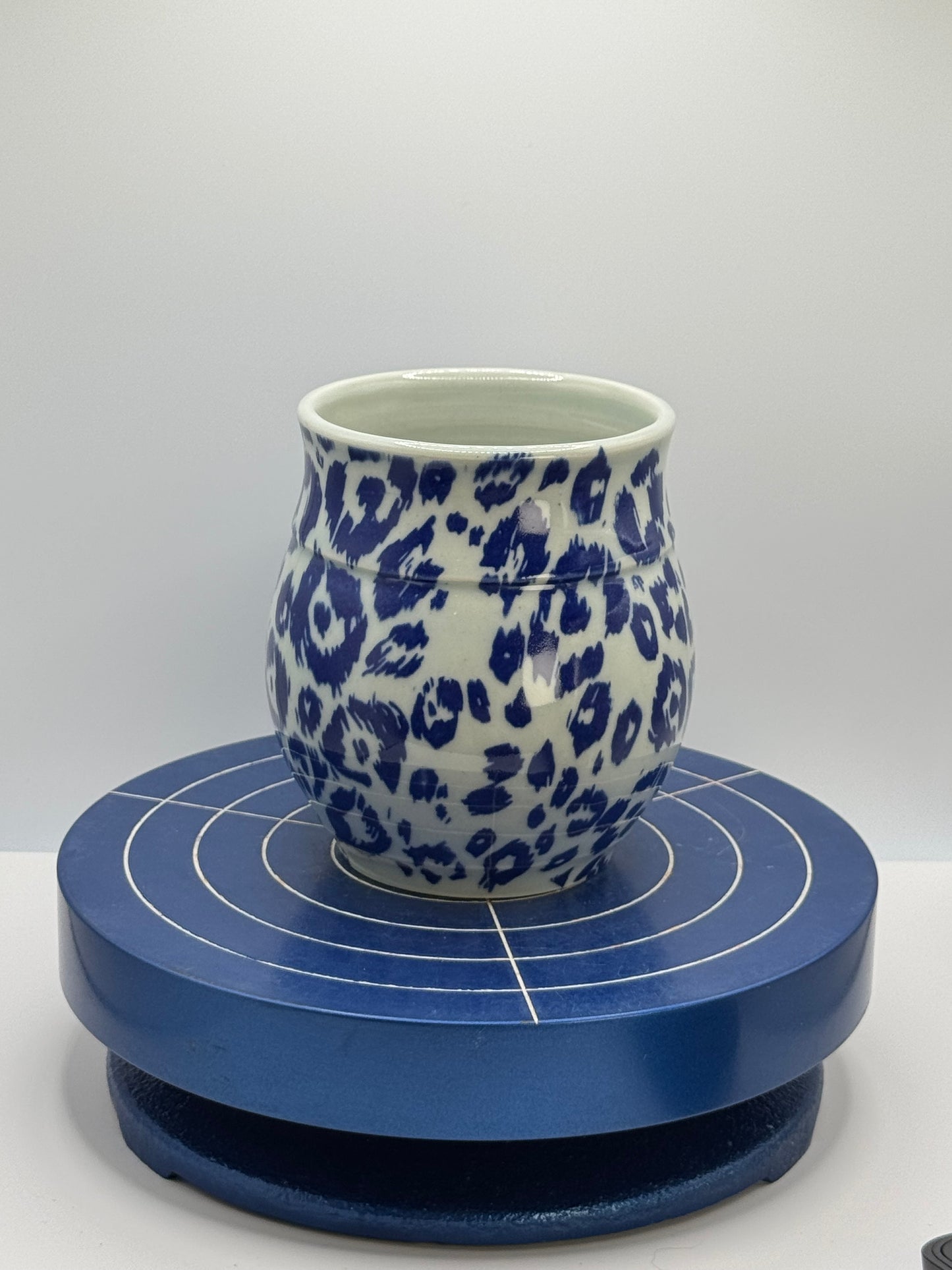 Blue Cheetah Stoneware Coffee and Tea Mug