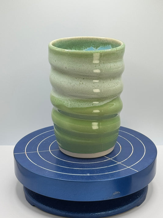 Large Green Stoneware Coffee and Tea Mug