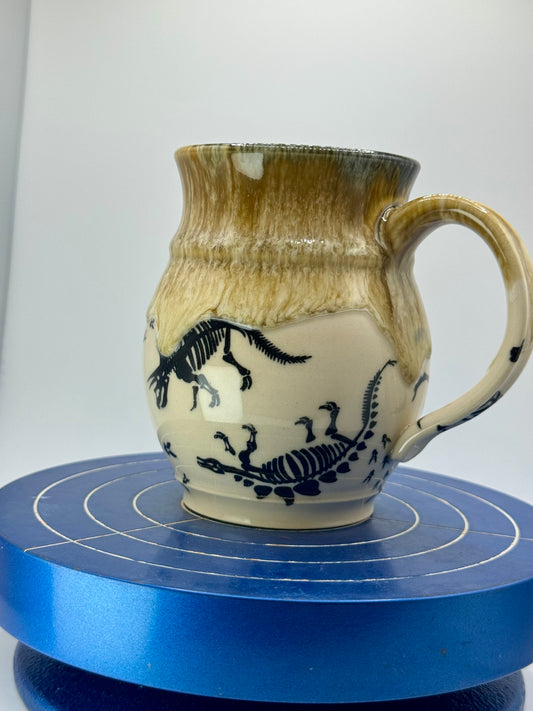 Dinosaur Archeologist Stoneware Coffee and Tea Mug