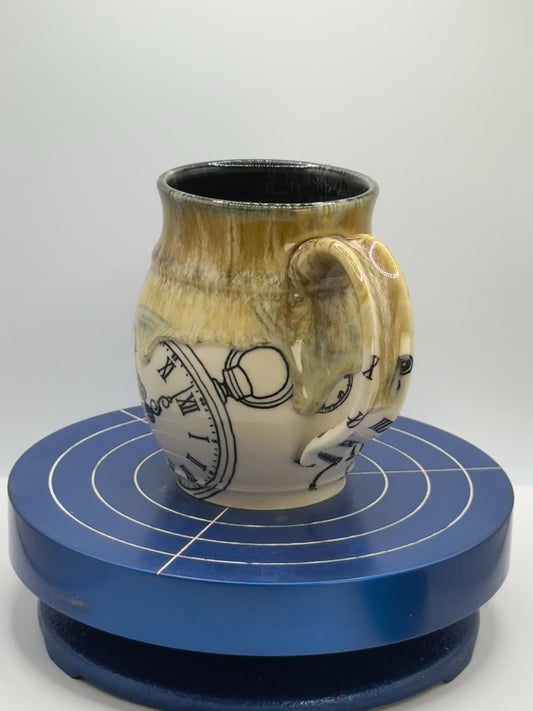 Clocks Stoneware Coffee and Tea Mug